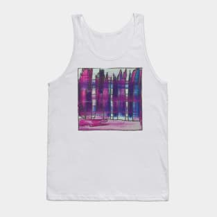 Liminal Space II Magenta and Violet Abstraction Tank Top